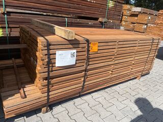 Ca. 306x Guyana Teak Planken Fijnbezaagd, 31x50mm, lengte 225/215cm, 8
